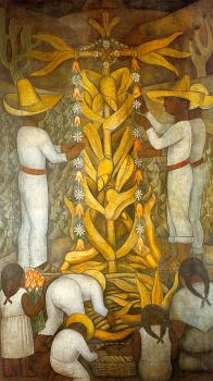疊戈 裡維拉 The Maize Festival ,La fiesta del maiz, from the cycle,Political Vision of the Mexican People